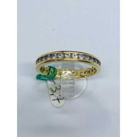 Anello oro 18KT con zirconi, Euro 270